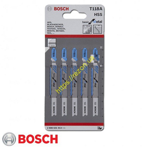 Набор пилочек по металлу T 118 A (5 шт), 2608631013, Bosch