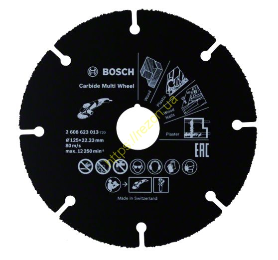 Відрізний круг Carbide Multi Wheel 125 мм, 2608623013, Bosch