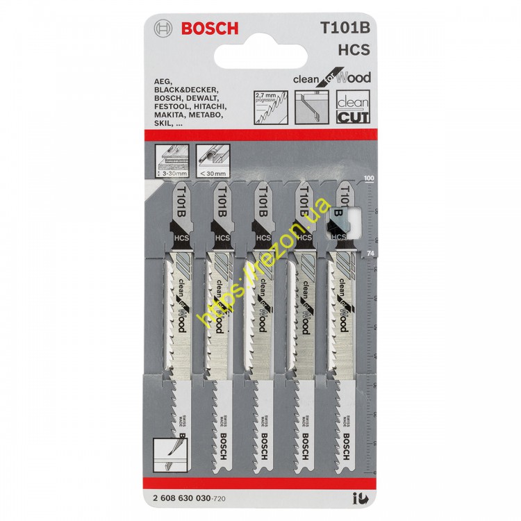 Набор пилочек по дереву T 101 B (5 шт), 2608630030, Bosch