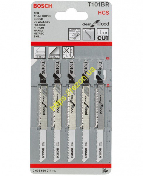 Набор пилочек по дереву T 101 BR (5 шт), 2608630014, Bosch