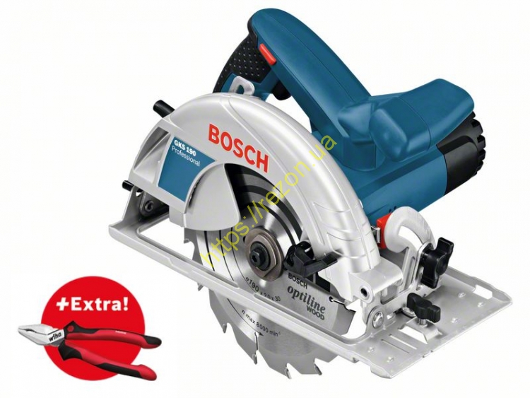 Дискова пилка Bosch GKS 190 + плоскогубцы Wiha (0615990K33)