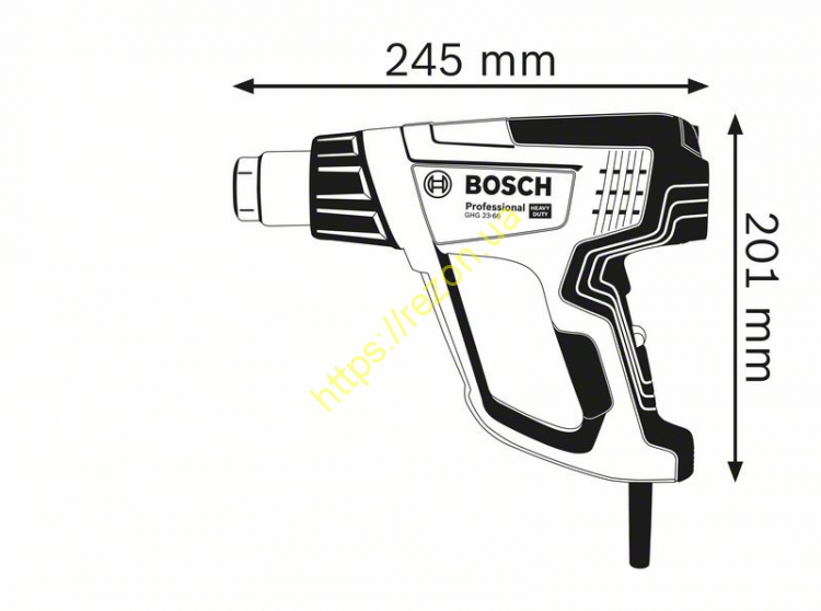 Термовоздуходувка Bosch GHG 23-66 + AC (06012A6301)