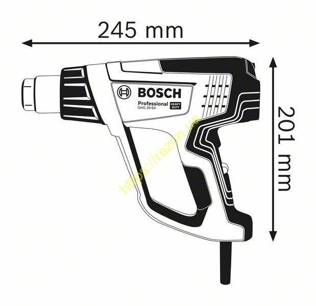 Термовоздуходувка Bosch GHG 20-63 (06012A6201) 
